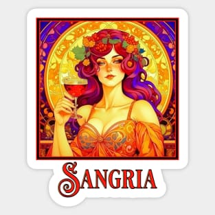 Art Nouveau Sangria Sticker